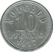 10 Pfennig - Bad Kissingen, Germany, 1917 reverse image