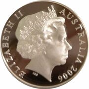 5 Dollars - Elizabeth II 4th Portrait - Brett Whiteley - Masterpieces in Silver obverse image