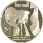 5 Dollars - Elizabeth II 4th Portrait - Brett Whiteley - Masterpieces in Silver, Australia, 2006 reverse image