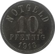 10 Pfennig - Bad Kissingen, Germany, 1918 reverse image
