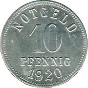 10 Pfennig - Bad Kissingen, Germany, 1920 reverse image