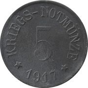 5 Pfennig - Bad Reichenhall, Germany, 1917 reverse image