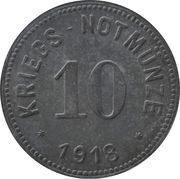 10 Pfennig - Bad Reichenhall, Germany, 1918 reverse image
