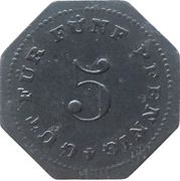 5 Pfennig - Bad Tölz, Germany, 1917 reverse image
