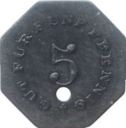 5 Pfennig - Bad Tölz, Germany, 1917 reverse image