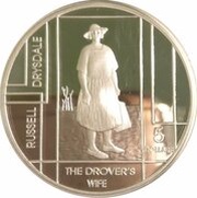 5 Dollars - Elizabeth II 4th Portrait - Russell Drysdale - Masterpieces in Silver, Australia, 2006 reverse image