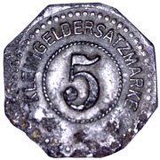 5 Pfennig - Bamberg Raulino, Germany,  reverse image