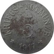 5 Pfennig - Bergzabern, Germany, 1917 reverse image