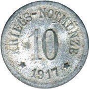 10 Pfennig - Bergzabern, Germany, 1917 reverse image