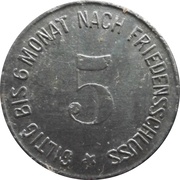 5 Pfennig - Bogen, Germany, 1917 reverse image