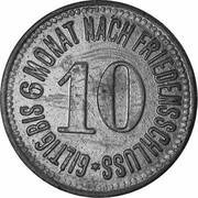 10 Pfennig - Bogen, Germany, 1917 reverse image