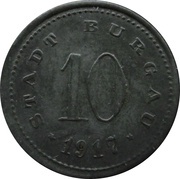 10 Pfennig - Burgau obverse image