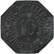 10 Pfennig - Burghaslach Chr. Hümmer Kolonialwarengeschäft obverse image