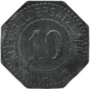 10 Pfennig - Burghaslach Chr. Hümmer Kolonialwarengeschäft, Germany,  reverse image
