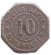 10 Pfennig - Burghausen an der Salzach Acetonfabrik obverse image