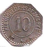 10 Pfennig - Burghausen an der Salzach Acetonfabrik, Germany,  reverse image