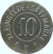 10 Pfennig - Burghausen an der Salzach Wacker Chemie, Germany,  reverse image