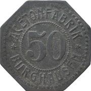 50 Pfennig - Burghausen an der Salzach Acetonfabrik obverse image