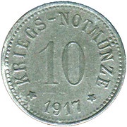 10 Pfennig - Cham, Germany, 1917 reverse image