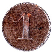 1 Pfennig - Dachau Ottmar Opfinger Restaurateur, Germany,  reverse image