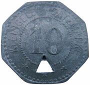 10 Pfennig - Dachau Jobst Betriebskantine, Germany,  reverse image