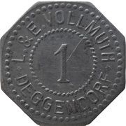 1 Pfennig - Deggendorf L. and E. Vollmuth obverse image