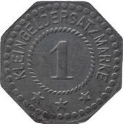 1 Pfennig - Deggendorf L. and E. Vollmuth, Germany,  reverse image