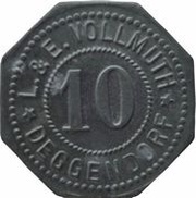 10 Pfennig - Deggendorf L. and E. Vollmuth obverse image