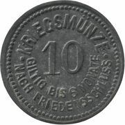 10 Pfennig - Deggendorf, Germany, 1917 reverse image