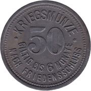 50 Pfennig - Deggendorf, Germany, 1917 reverse image