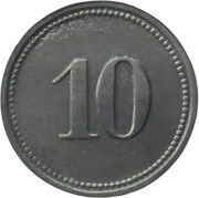 10 Pfennig - Dillingen, Germany, 1917 reverse image