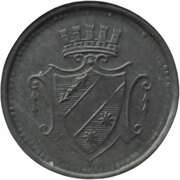 10 Pfennig - Dillingen, Germany, 1917 reverse image