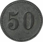 50 Pfennig - Dillingen, Germany, 1917 reverse image