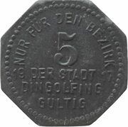 5 Pfennig - Dingolfing obverse image