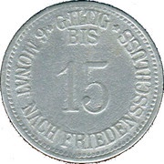 15 Pfennig - Eggenfelden Distriktssparkasse, Germany, 1916 reverse image