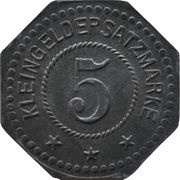 5 Pfennig - Eggolsheim Johann Kraus Erstes Gem. Warengeschäft, Germany,  reverse image