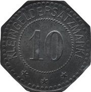 10 Pfennig - Eggolsheim Johann Kraus Erstes Gem. Warengeschäft, Germany,  reverse image