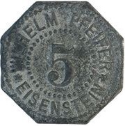5 Pfennig - Eisenstein Wilhelm Pfeifer obverse image