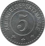 5 pfennig - Eltmann Vorschussverein, Germany,  reverse image