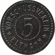 5 Pfennig - Eltmann Vorschussverein obverse image