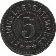 5 Pfennig - Eltmann Vorschussverein, Germany,  reverse image