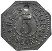5 Pfennig - Eslarn Hans Müller obverse image
