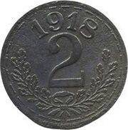 2 Pfennig - Frankenthal, Germany, 1918 reverse image