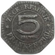 5 Pfennig - Frankenthal Zuckerfabrik obverse image