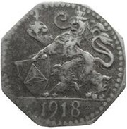 5 Pfennig - Frankenthal Zuckerfabrik, Germany, 1918 reverse image