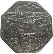 50 Pfennig - Frankenthal Zuckerfabrik, Germany, 1918 reverse image