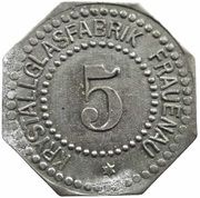 5 Pfennig - Frauenau Krystallglasfabrik obverse image