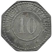 10 Pfennig - Frauenau Krystallglasfabrik, Germany,  reverse image