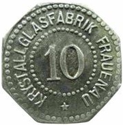 10 Pfennig - Frauenau Krystallglasfabrik obverse image