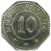 10 Pfennig - Frauenau Krystallglasfabrik, Germany,  reverse image